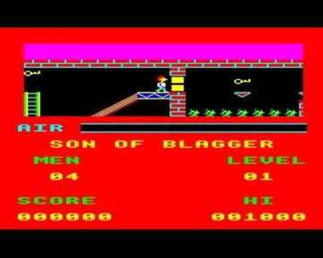 Son of Blagger (1984)(Alligata)[SBLAGER] screen shot game playing